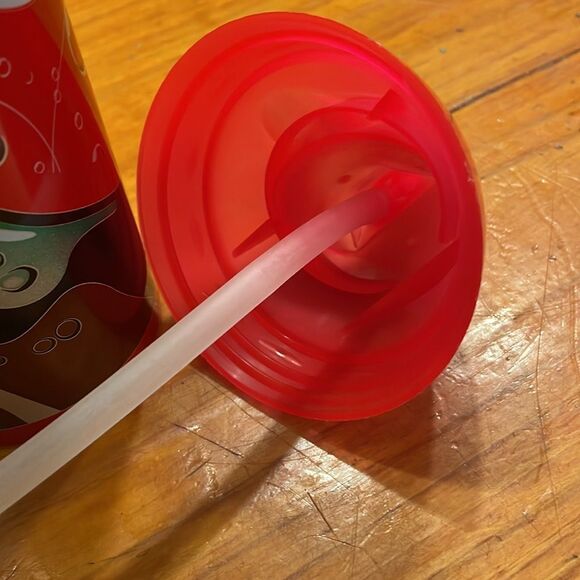 NWT Vintage Coca Cola Classic travel insulated mug w/metal insert & rubber straw - Picture 9 of 15